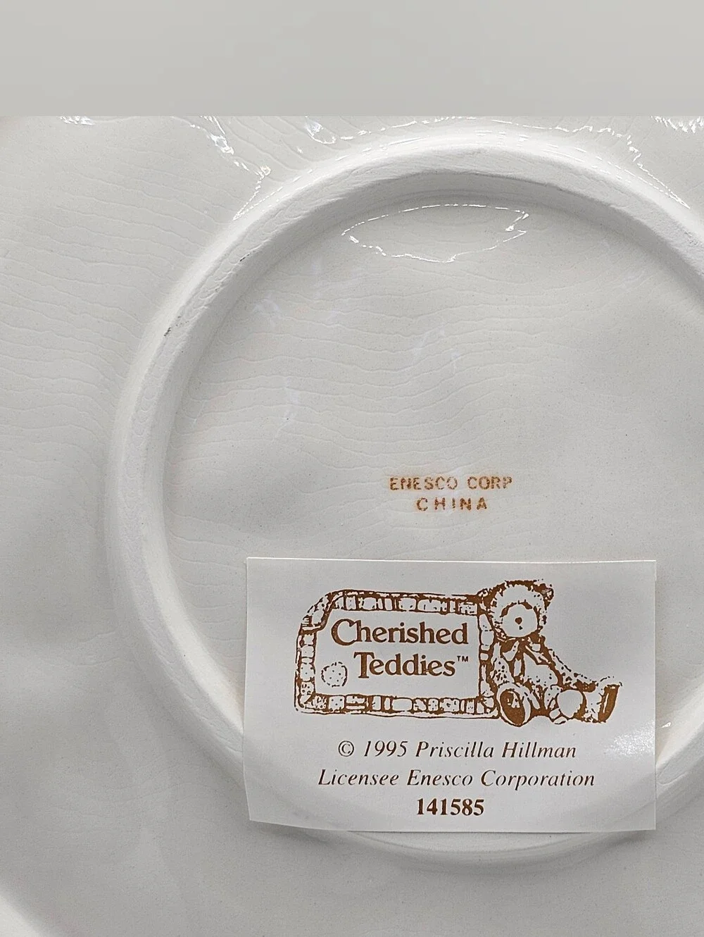 New Cherished Teddies SANTA cookie PLATE Kitchen Rare bear CHRISTMAS 10